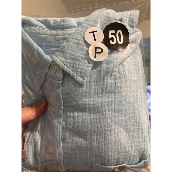 J. Crew Women’s light Blue Gauze Button-up Shirt - Picture 5 of 11